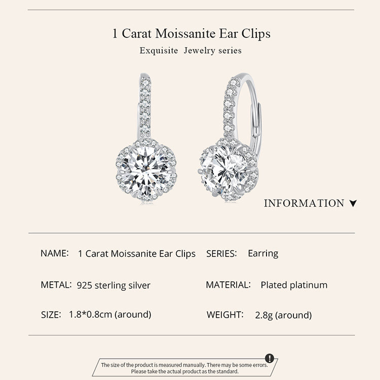 1ct Moissanite Spring Earring