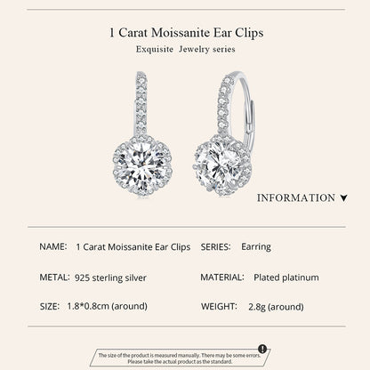 1ct Moissanite Spring Earring