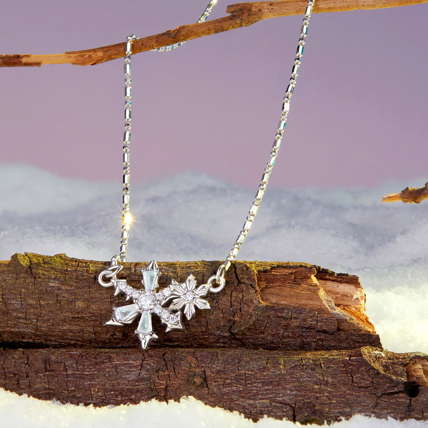 Frosted Crystal Necklace