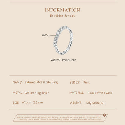 Textured Moissanite Ring