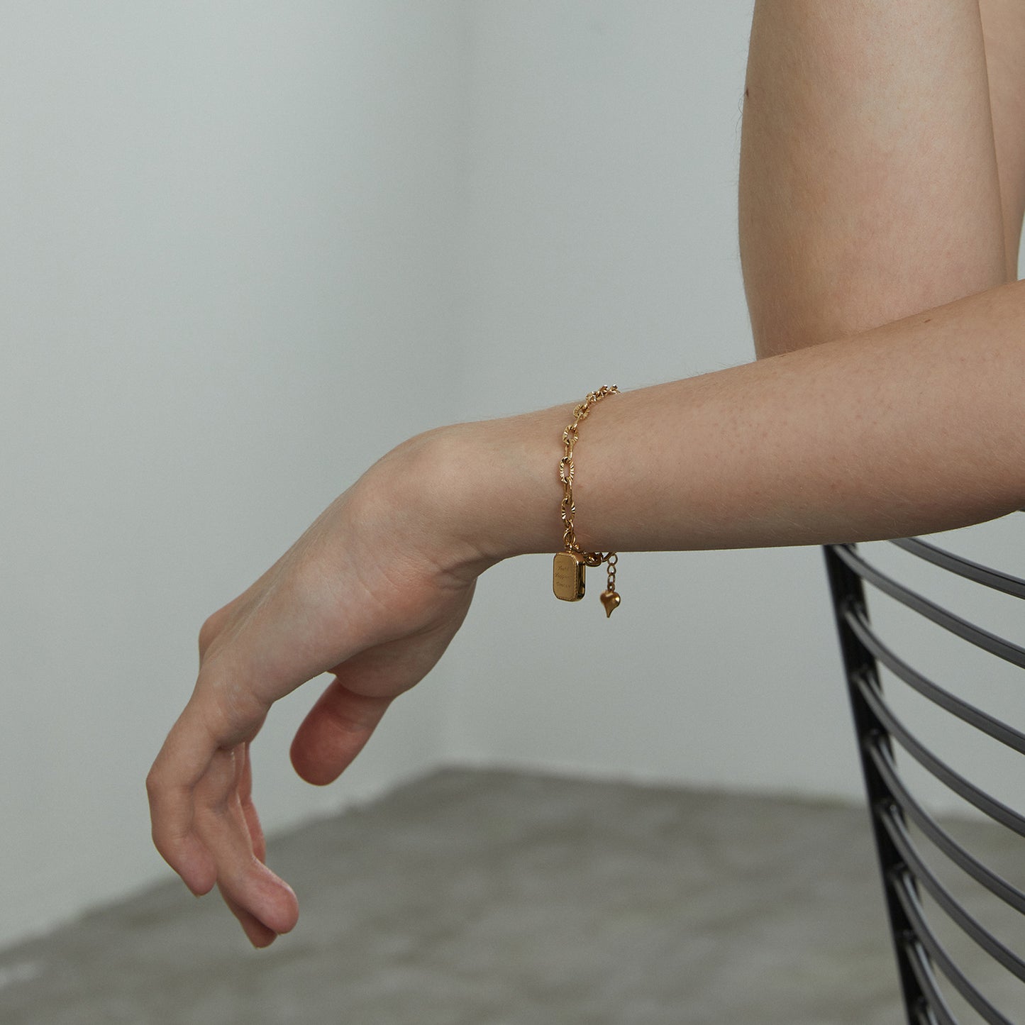 Asymmetrical Geometric Chain Bracelet