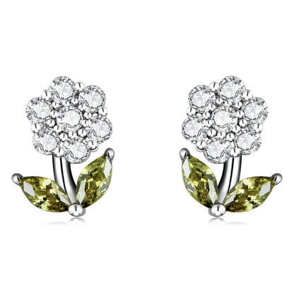 Delicate Flower Stud Earrings