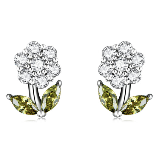 Delicate Flower Stud Earrings