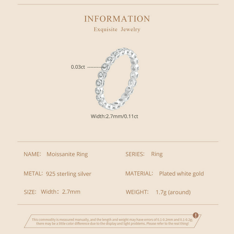 Shimmering Channel-Set Moissanite Ring