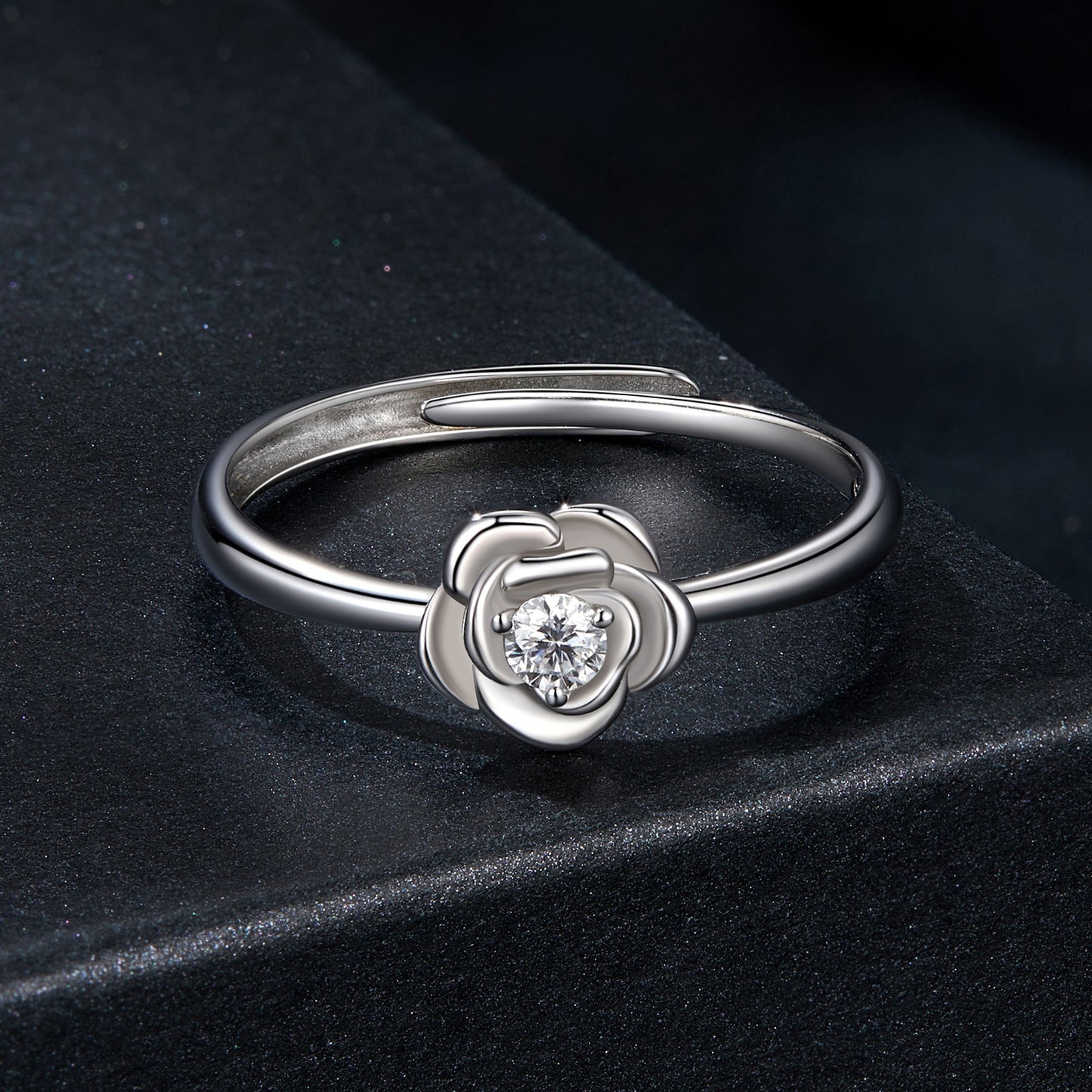 0.1 Carat Rose Moissanite Ring