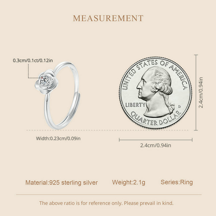 0.1 Carat Rose Moissanite Ring