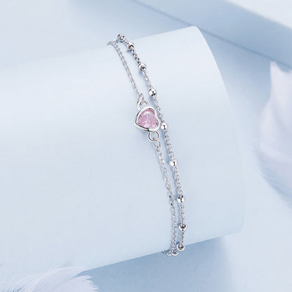 Double Layer Heart Bracelet