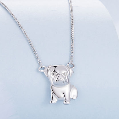 Pug Dog Charm Necklace