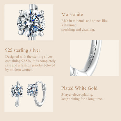 Sparkling Moissanite Ear Climbers