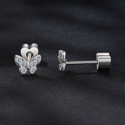 Butterfly Moissanite Studs