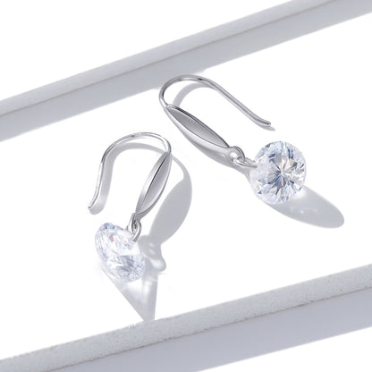 Single Zircon Stud Earrings