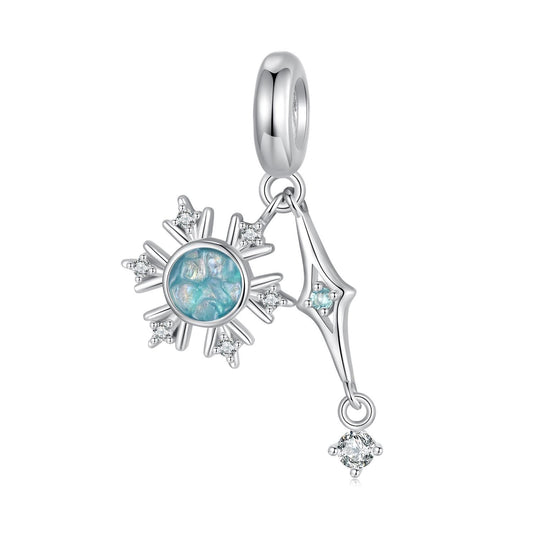 Starburst Snowflake Pendant Charm