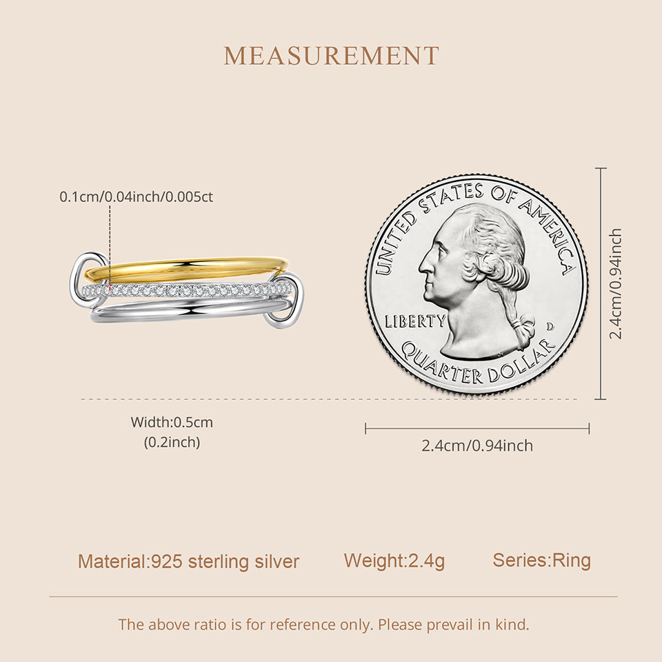 Triple Stacked Moissanite Ring