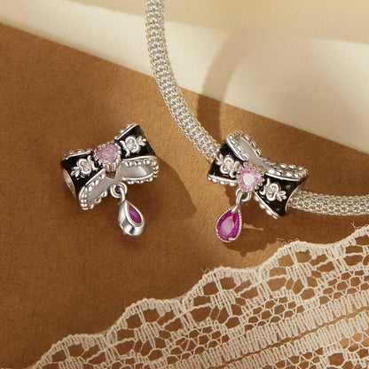 Romantic Bow Beads Charm
