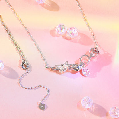 Dream Butterfly Floral Necklace