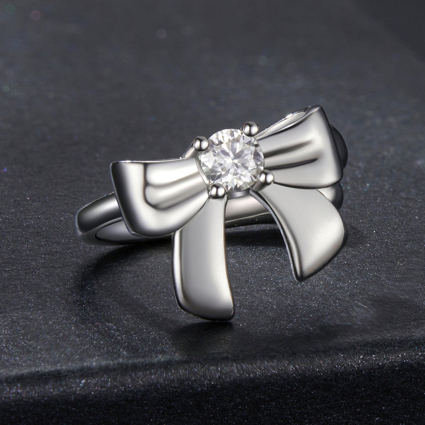 Bow Design Moissanite Ear Cuffs