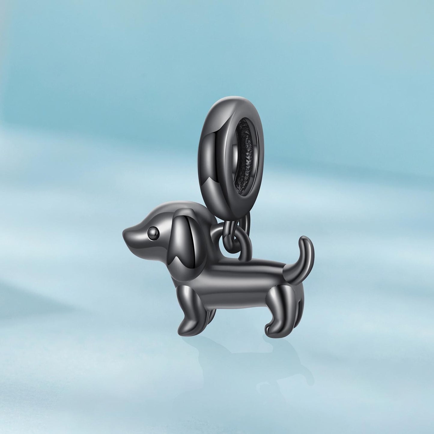 Black Dachshund Pendant Charm