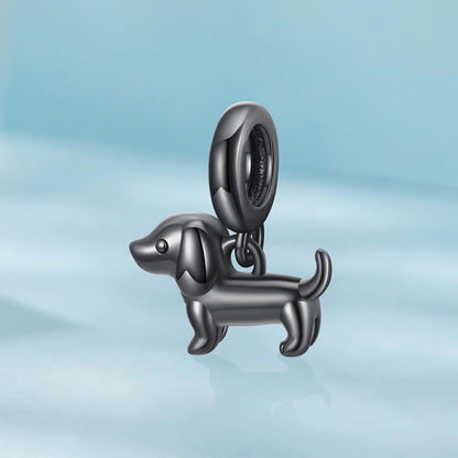 Black Dachshund Pendant Charm