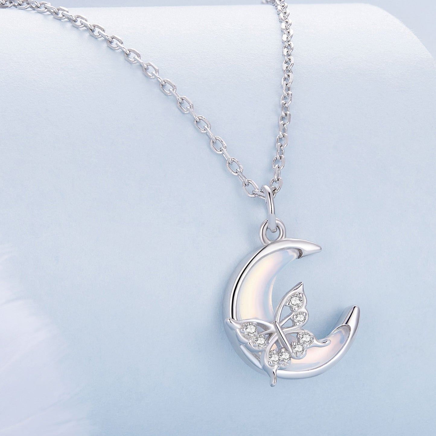 Lunar Butterfly Pendant Necklace