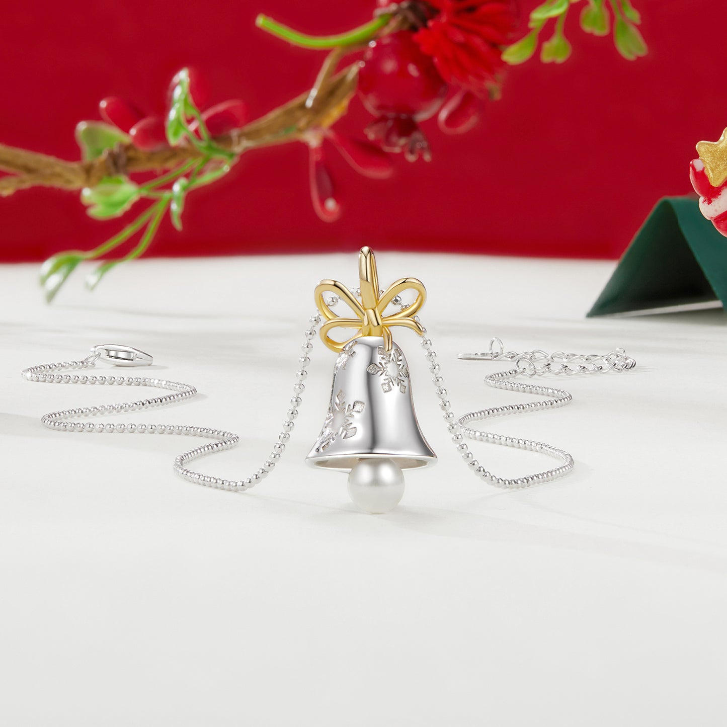 Snowflake Bell Necklace