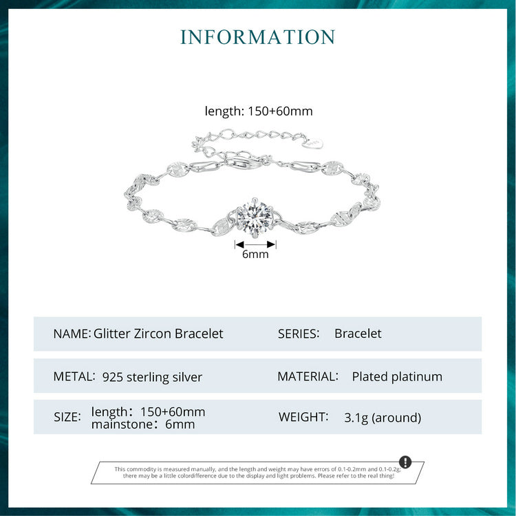 Cubic Zirconia Glitter Bracelet