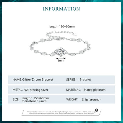 Cubic Zirconia Glitter Bracelet