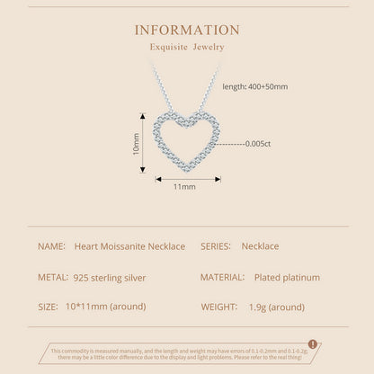 Heart-Shaped Moissanite Necklace