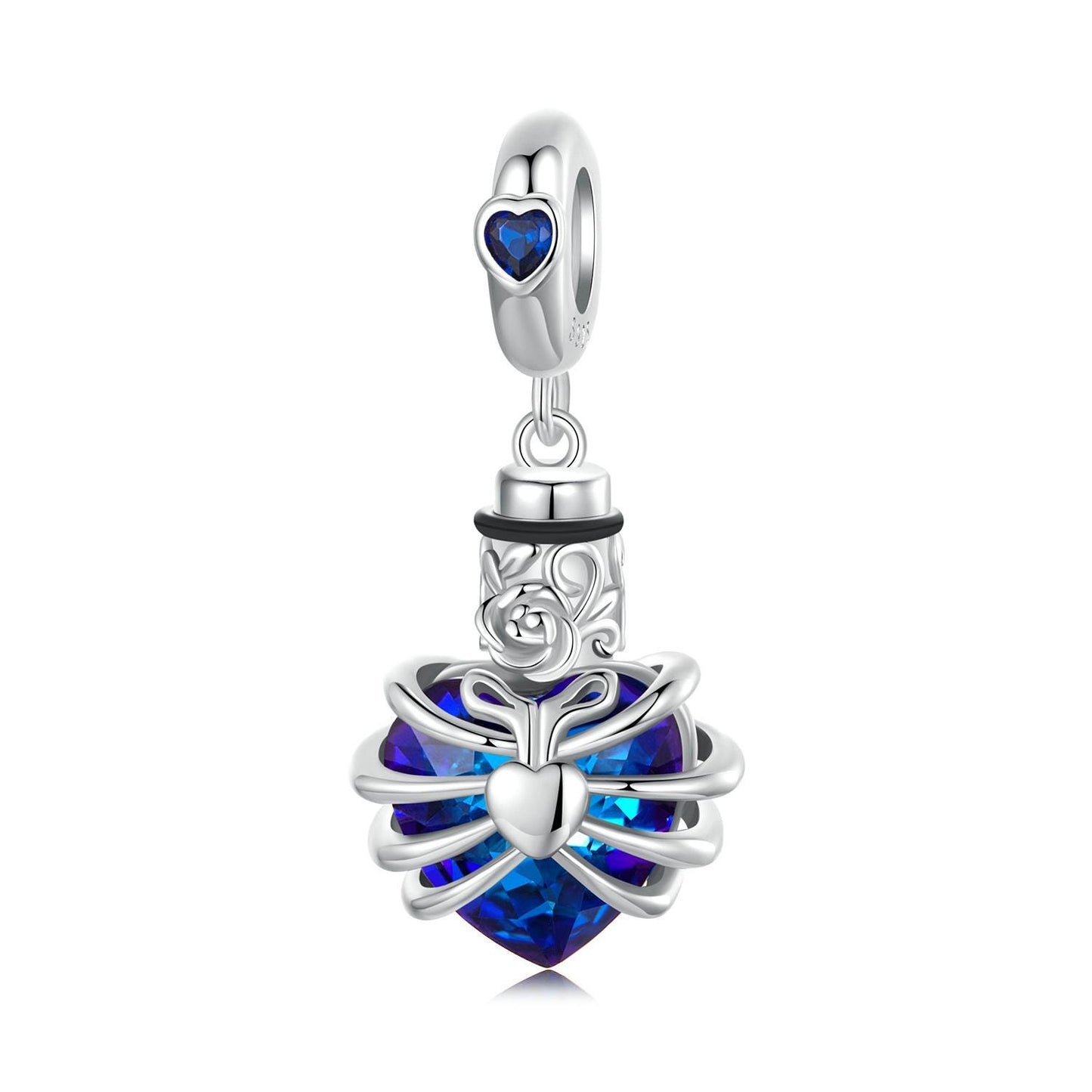 Blue Heart Pendant Charm