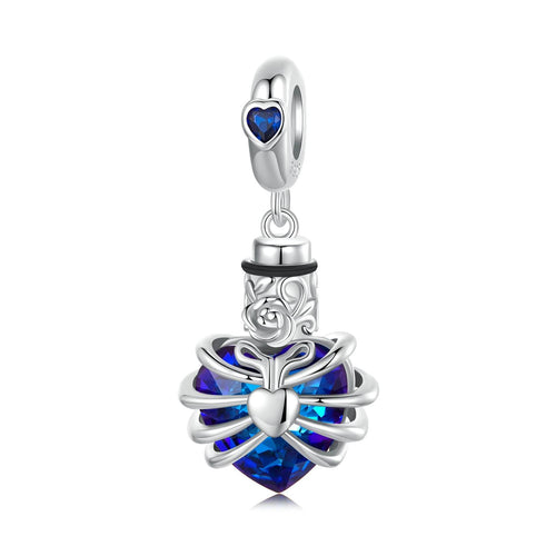 Blue Heart Pendant Charm