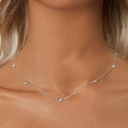 Petite Butterfly Collarbone Chain Necklace