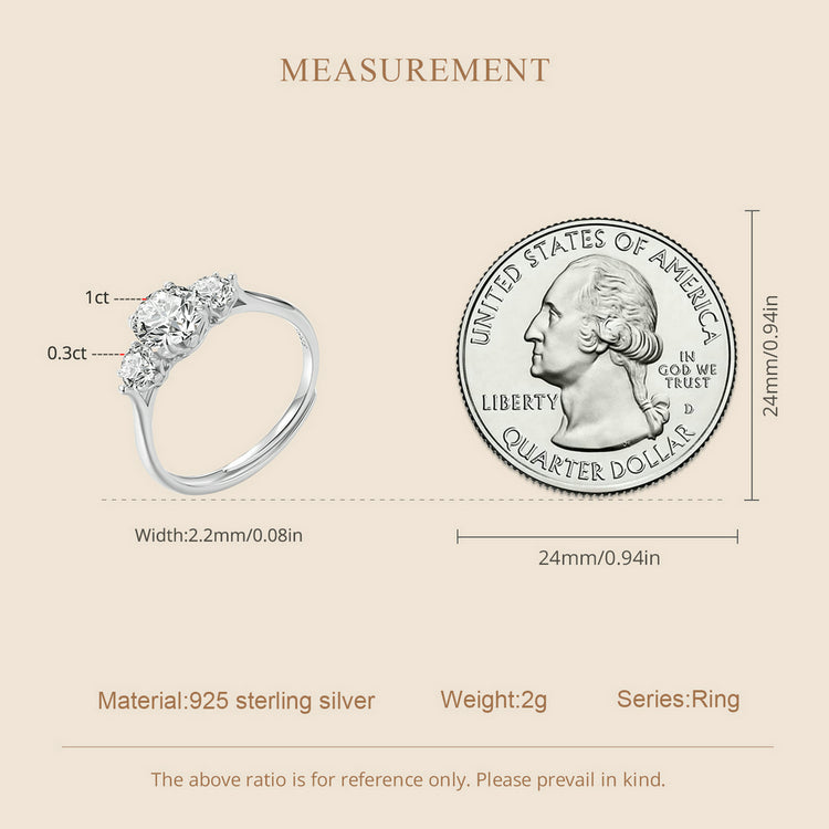 Romantic 1 Carat Moissanite Ring