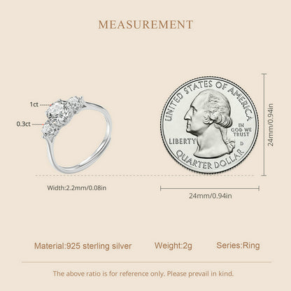 Romantic 1 Carat Moissanite Ring