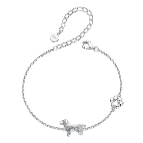 Golden Retriever Paw Charm Bracelet