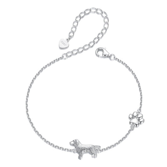 Golden Retriever Paw Charm Bracelet