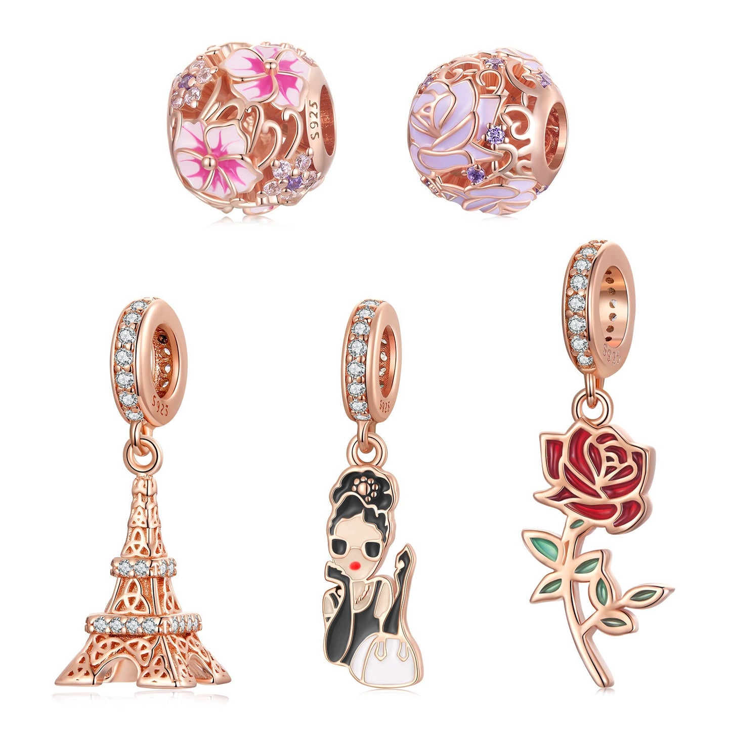 Eiffel Tower Hanging Bead Pendant Charm