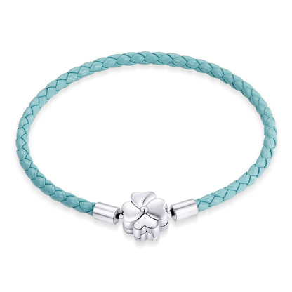 Gradient Clover Leather Basic Bracelet