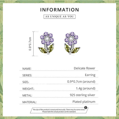 Delicate Flower Stud Earrings