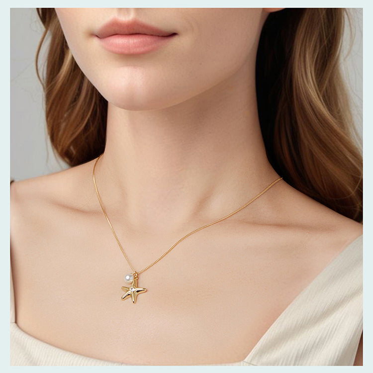 Starfish Pearl Necklace