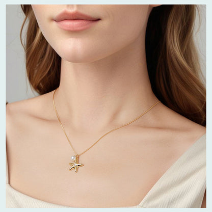 Starfish Pearl Necklace