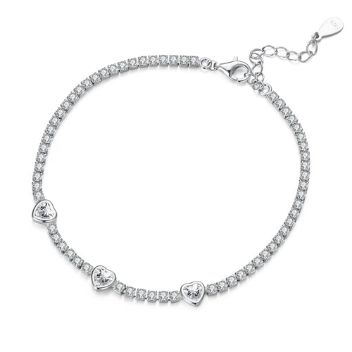 Glittering Heart Bracelet