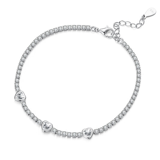 Glittering Heart Bracelet