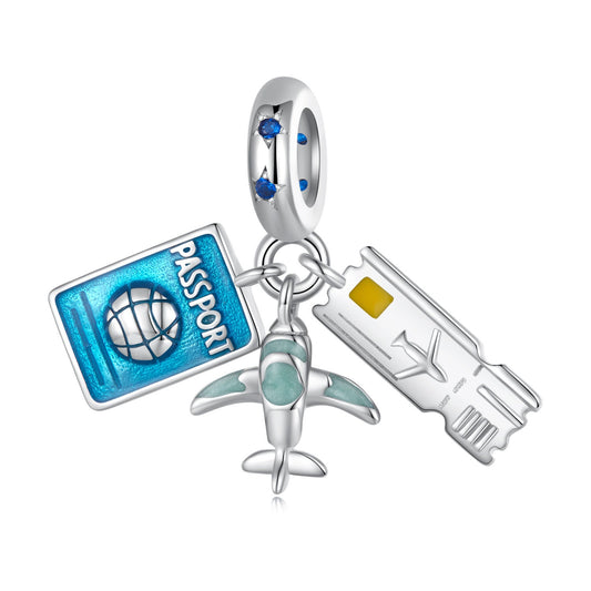 Traveling Airplane Charm
