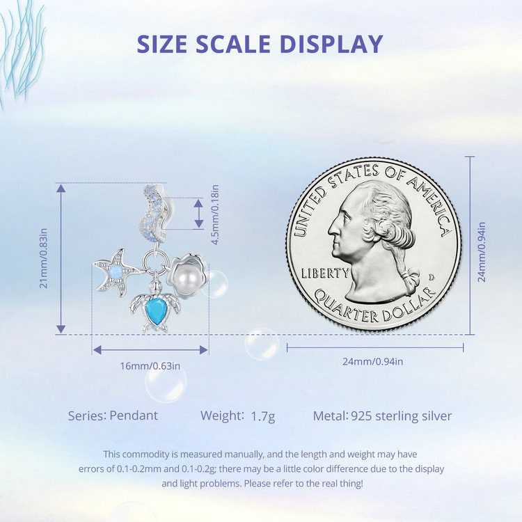 Blue Ocean Pendant Charm