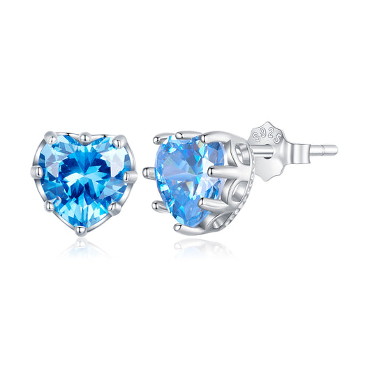 March Birthstone Stud Earrings