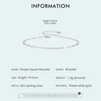 Minimalist Square Link Bracelet