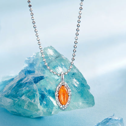 Fiery Opal Strand Necklace