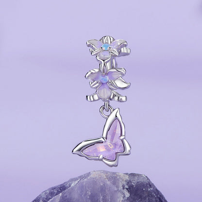 Butterfly Iris Pendant Charm