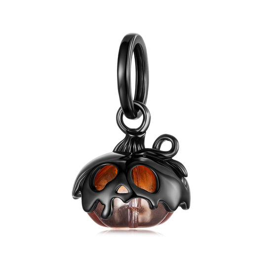 Halloween Skull & Pumpkin Pendant Charm