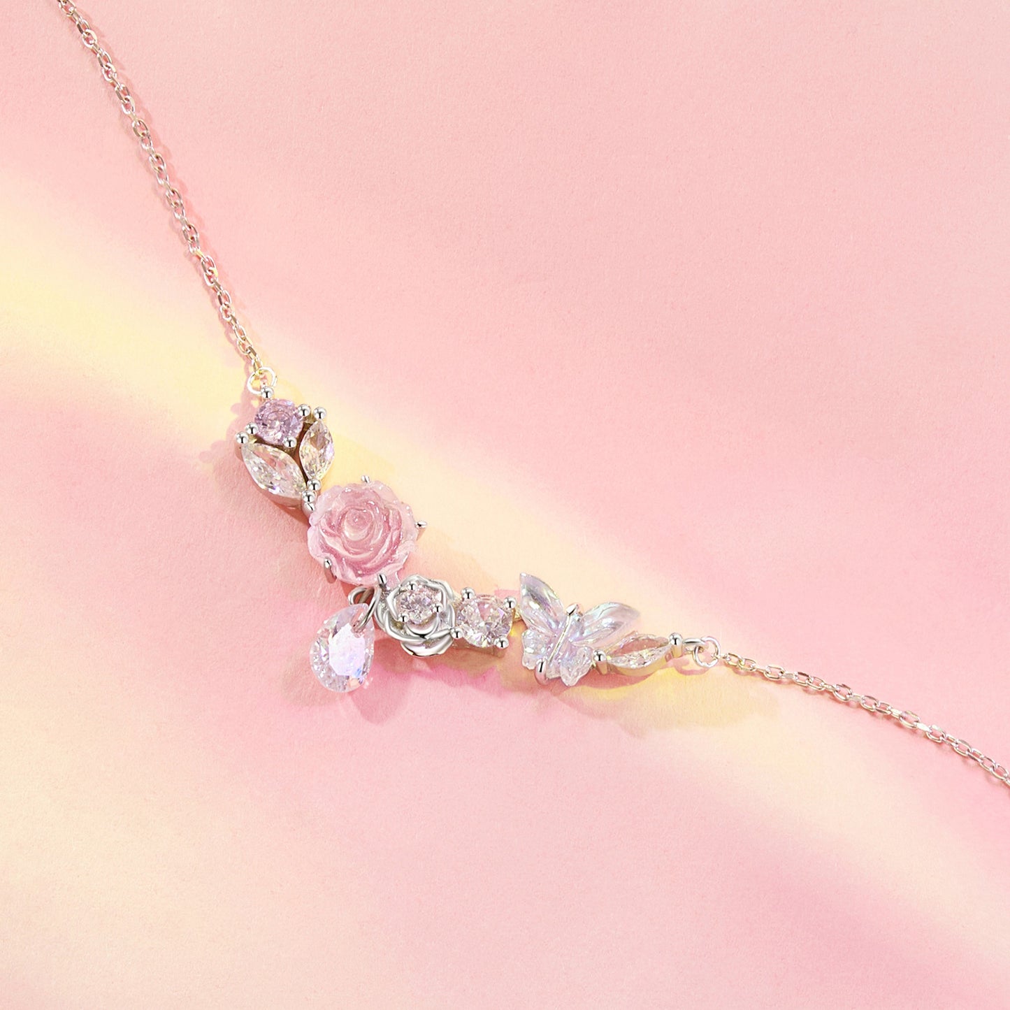 Dream Butterfly Floral Necklace