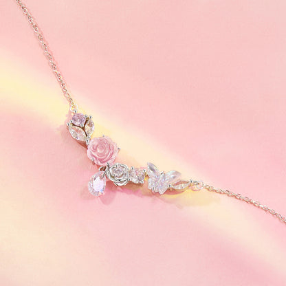 Dream Butterfly Floral Necklace